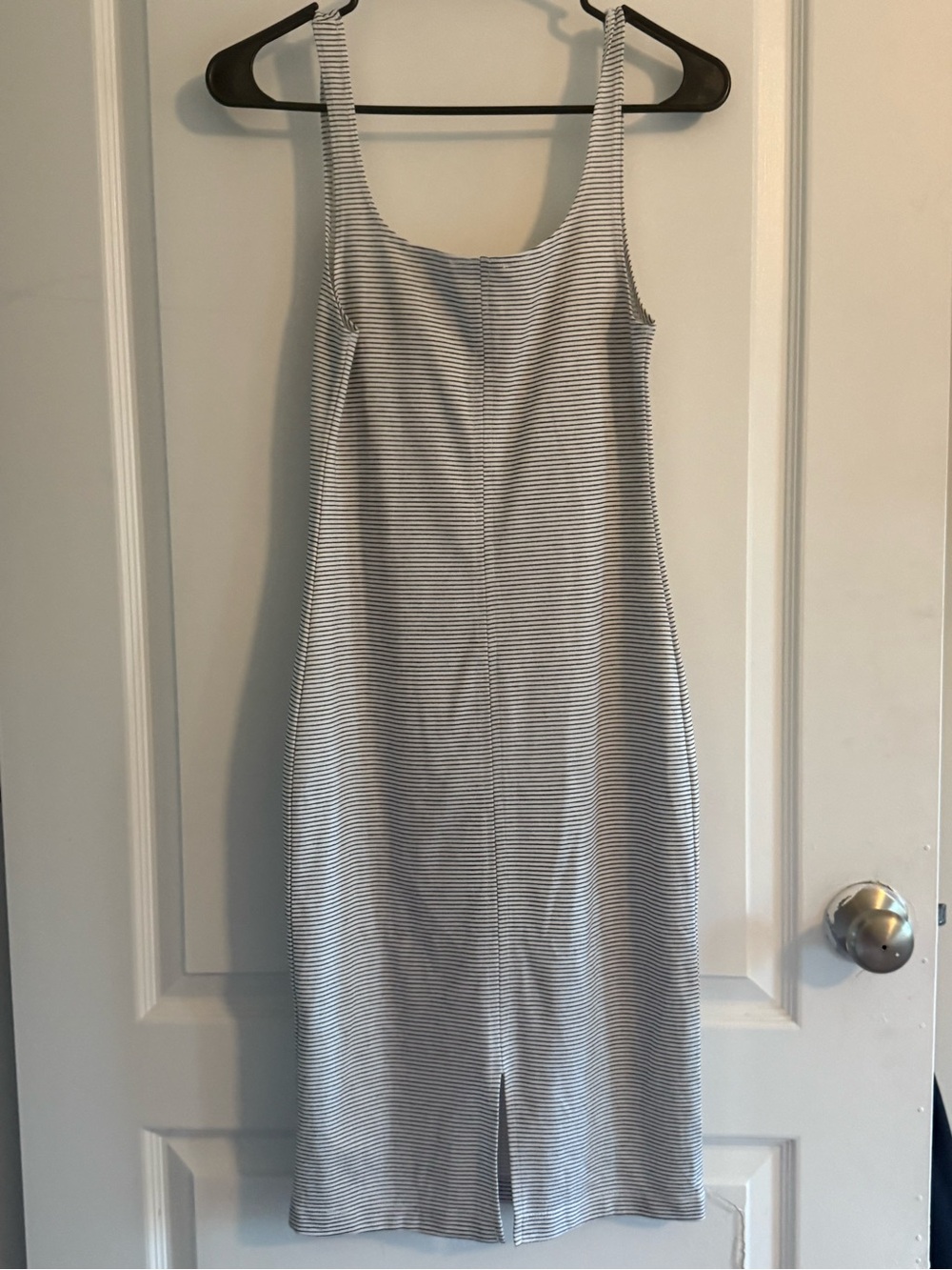 Zara Light Gray Ribbed Bodycon Midi Dress - Picture 3 of 10